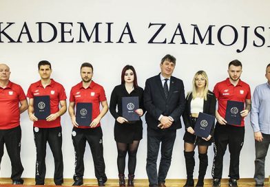 Sportowcy nagrodzeni przez rektora Akademii Zamojskiej