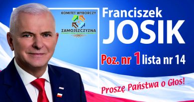 Franciszek Josik – kandydat na Radnego RM i jego „szóstka” dla Zamościa