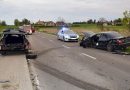 Kierujący BMW 39-latek wyprzedzając ciąg pojazdów uderzył w bok Audi